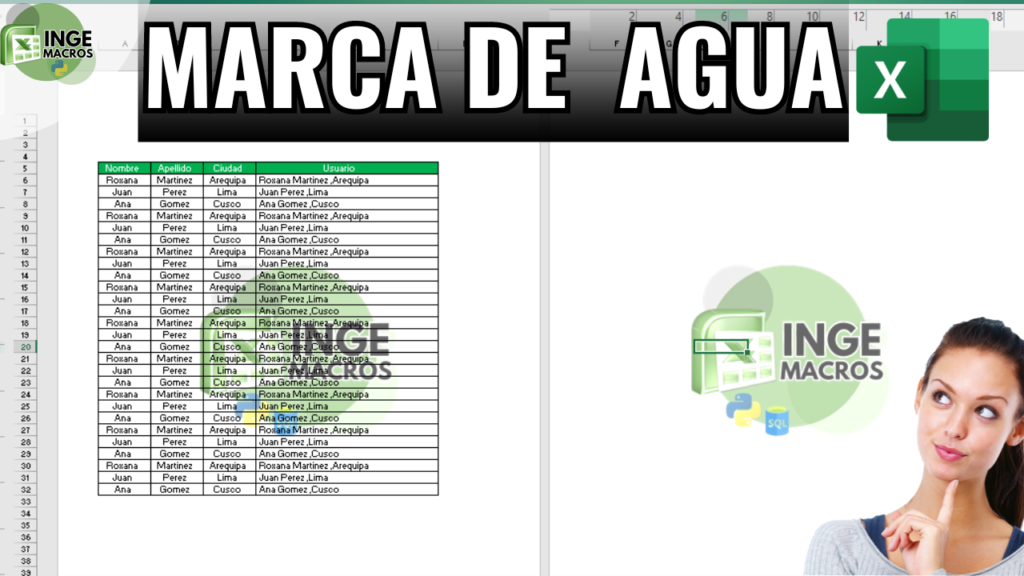 Marca de Agua en Excel